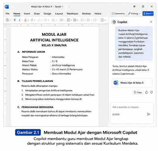 Membuat Modul Ajar dengan Microsoft Copilot