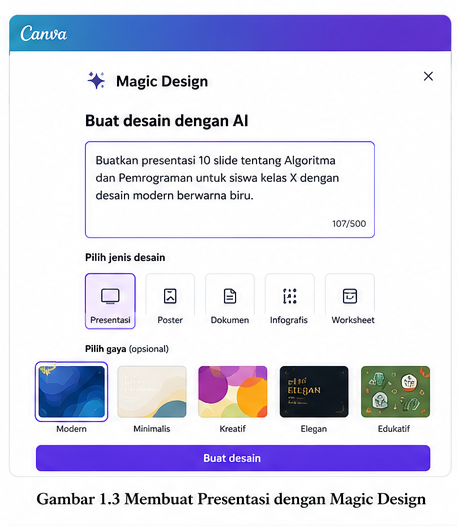 Membuat Presentasi dengan Magic Design
