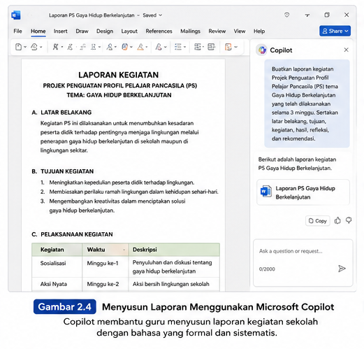 Menyusun Laporan Menggunakan Microsoft Copilot